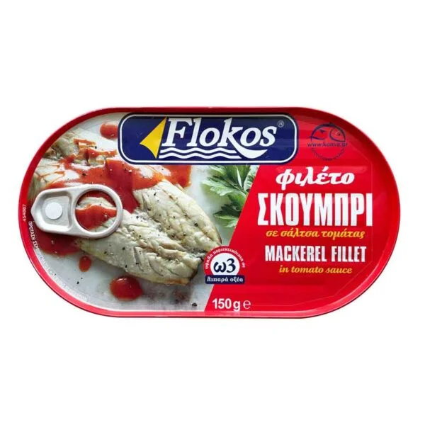 Маринована скумрия в доматен сос, 150гр.