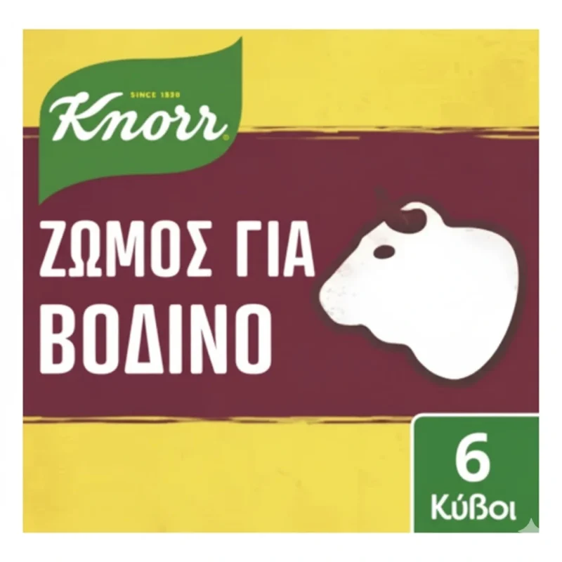 Бульон на кубчета, телешки KNORR, 6 броя, 60гр.