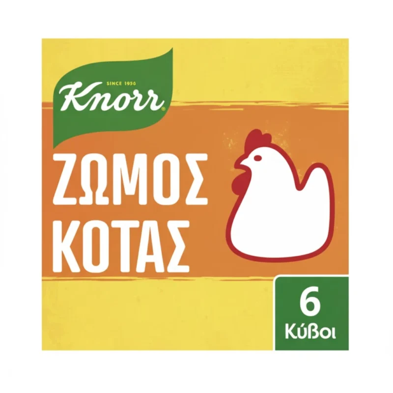 Пилешки бульон Knorr на кубчета, 6 кубчета, 60гр.